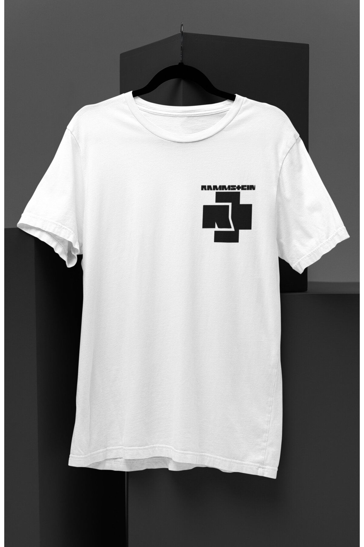 Fuddy Moda-Tricou Rammstein unisex supradimensionat - Imprimat pe spate, model muzica rock 3