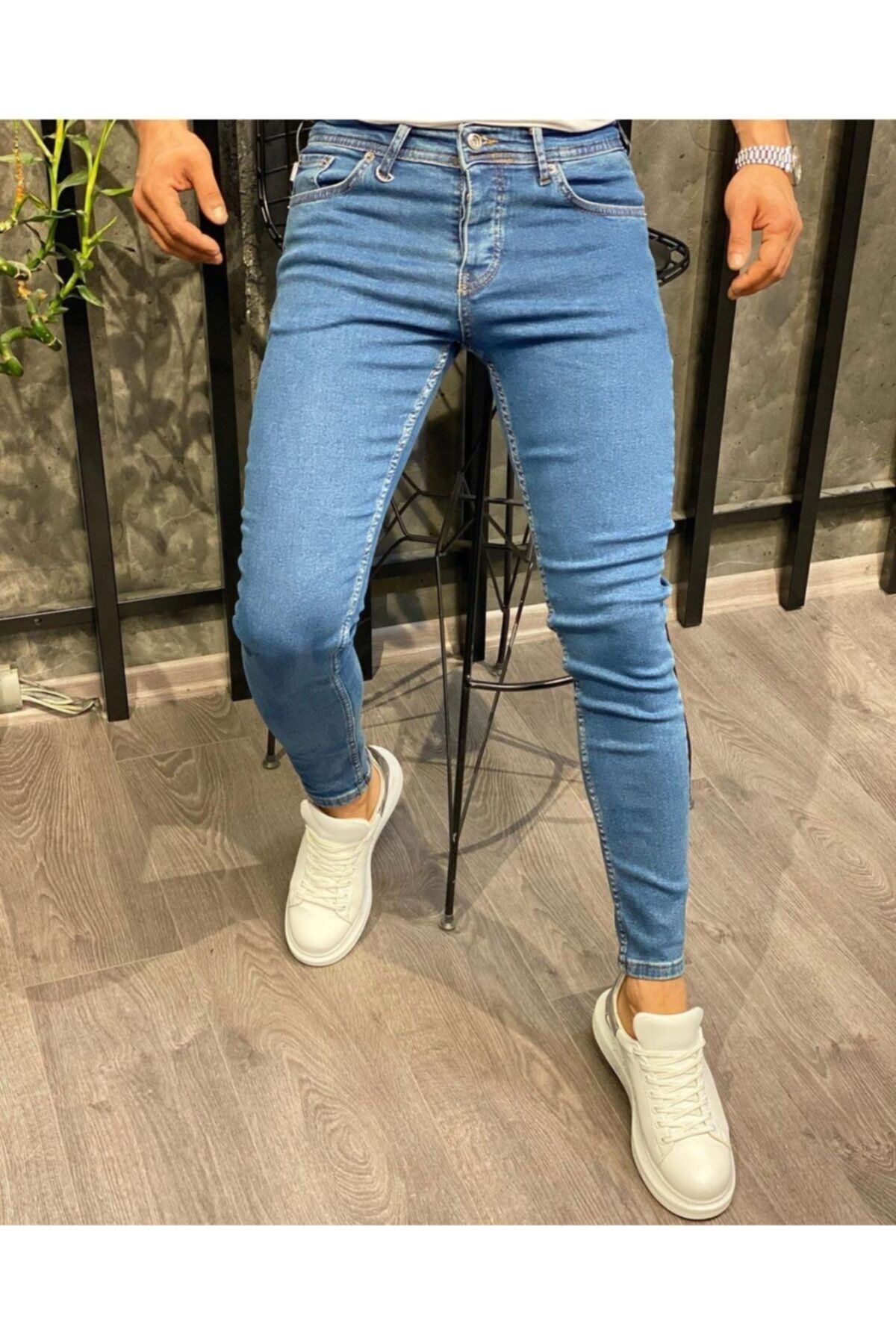 Slim Fit Lycra Light Blue Men's Jeans