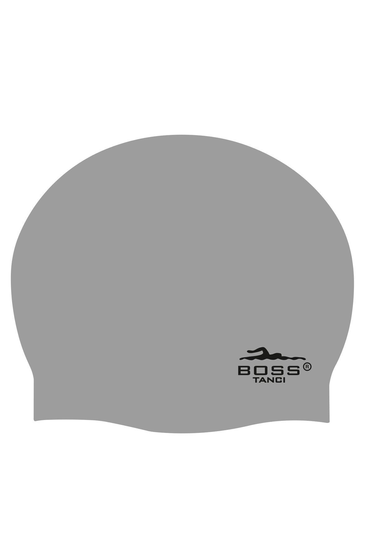 کلاه شنا خاکستری مردانه و زنانه استخر شناگر استخوان سیلیکونی پیوند دریا BOSS