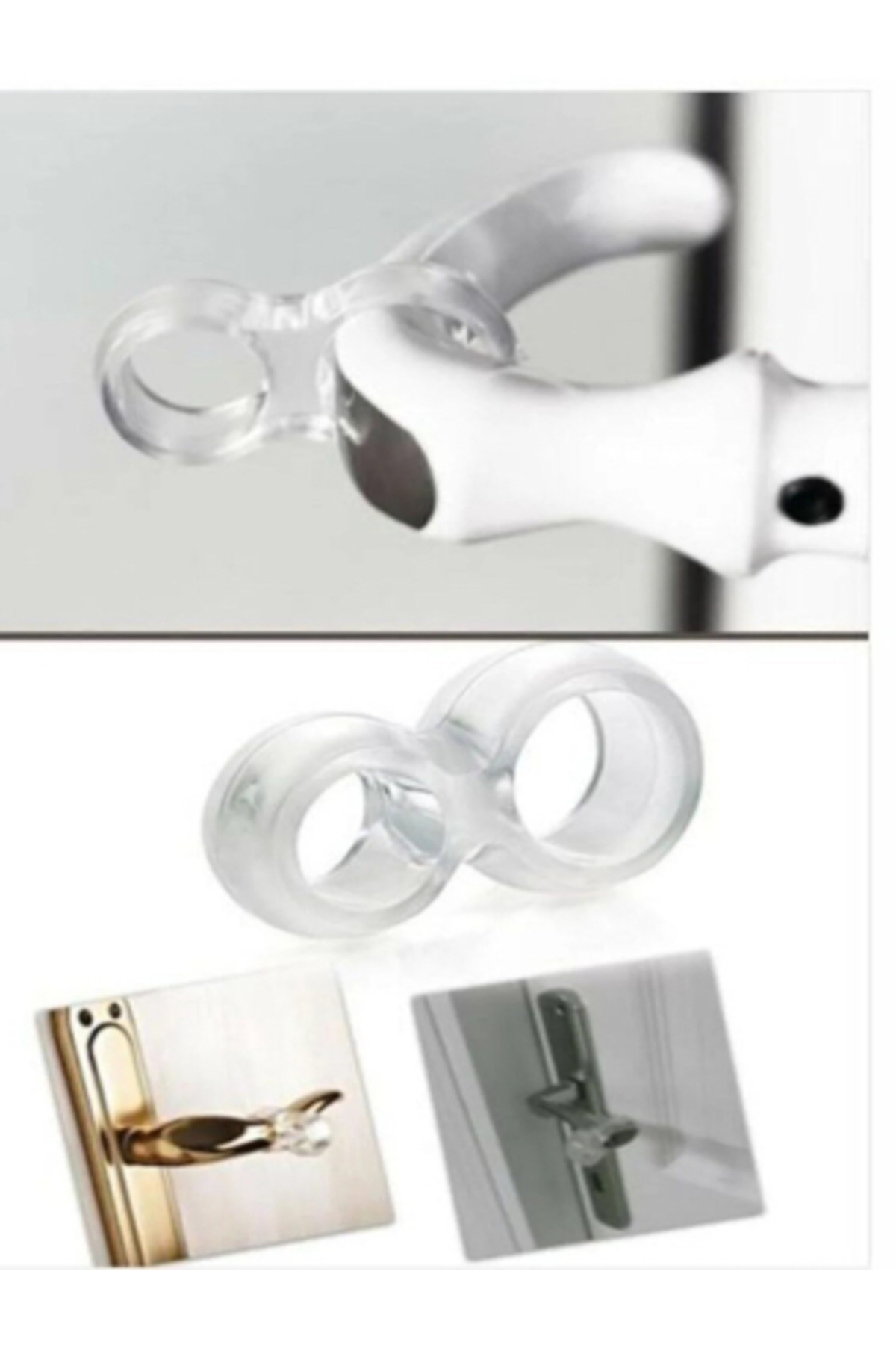 PAŞAOĞLU YAPI MARKET-Plastic Door Handle Stopper Door Handle Bumper 10 Pcs 2