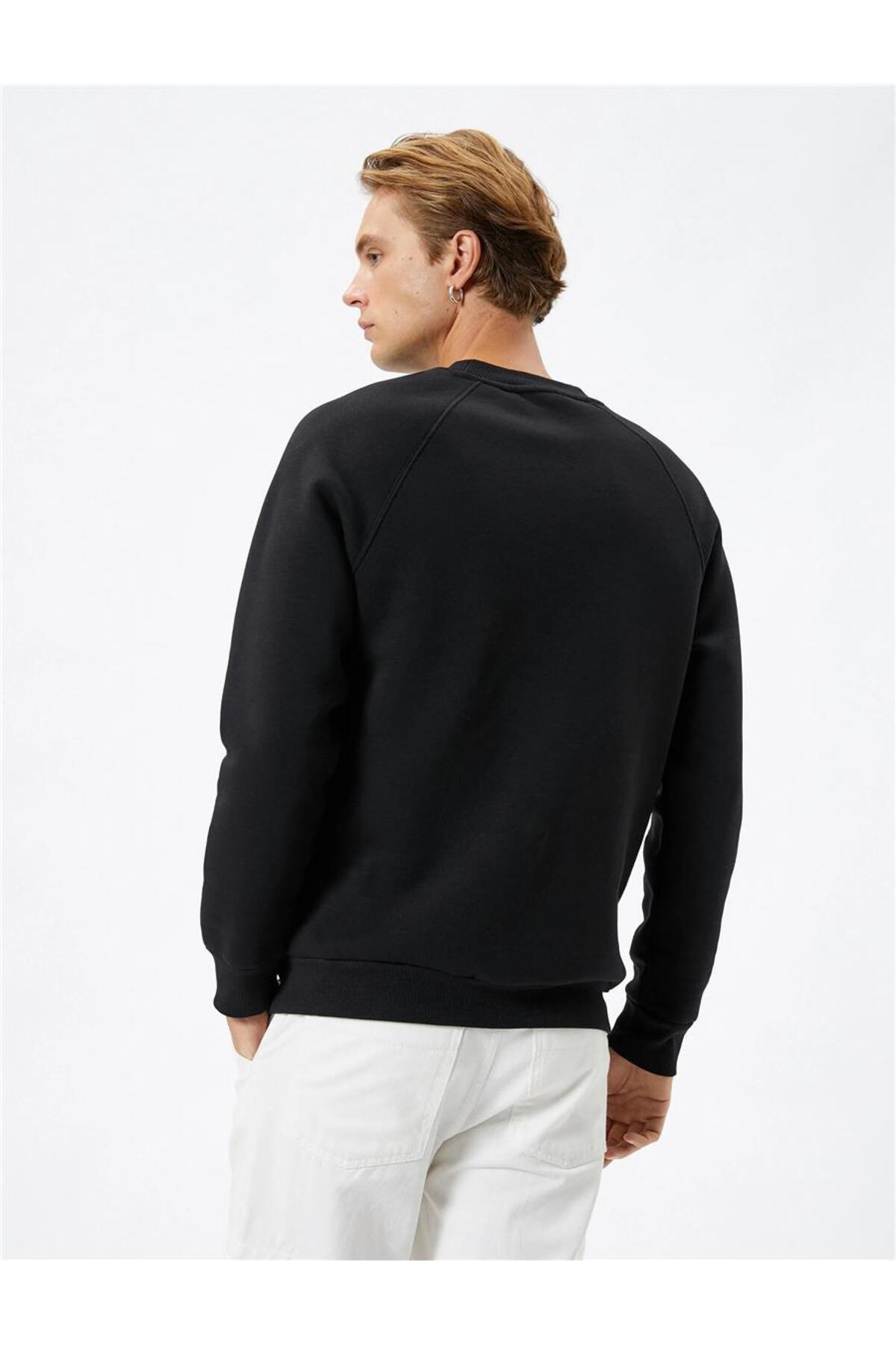 سویشرت مردانه صورتی کوتون | 4Wam70052Mk268 اورجینال - تصویر 3