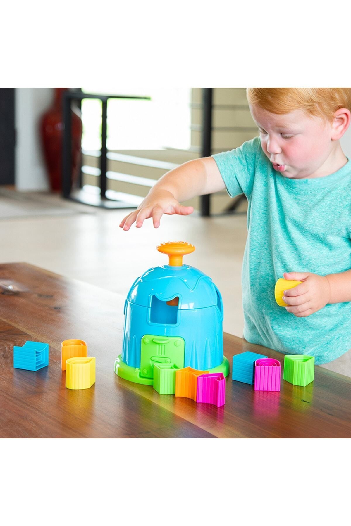 ThinkMaster-Bultak Toy with Rotating Head Colorful Blocks Find and Plug Baby Intelligence Development Toy 5