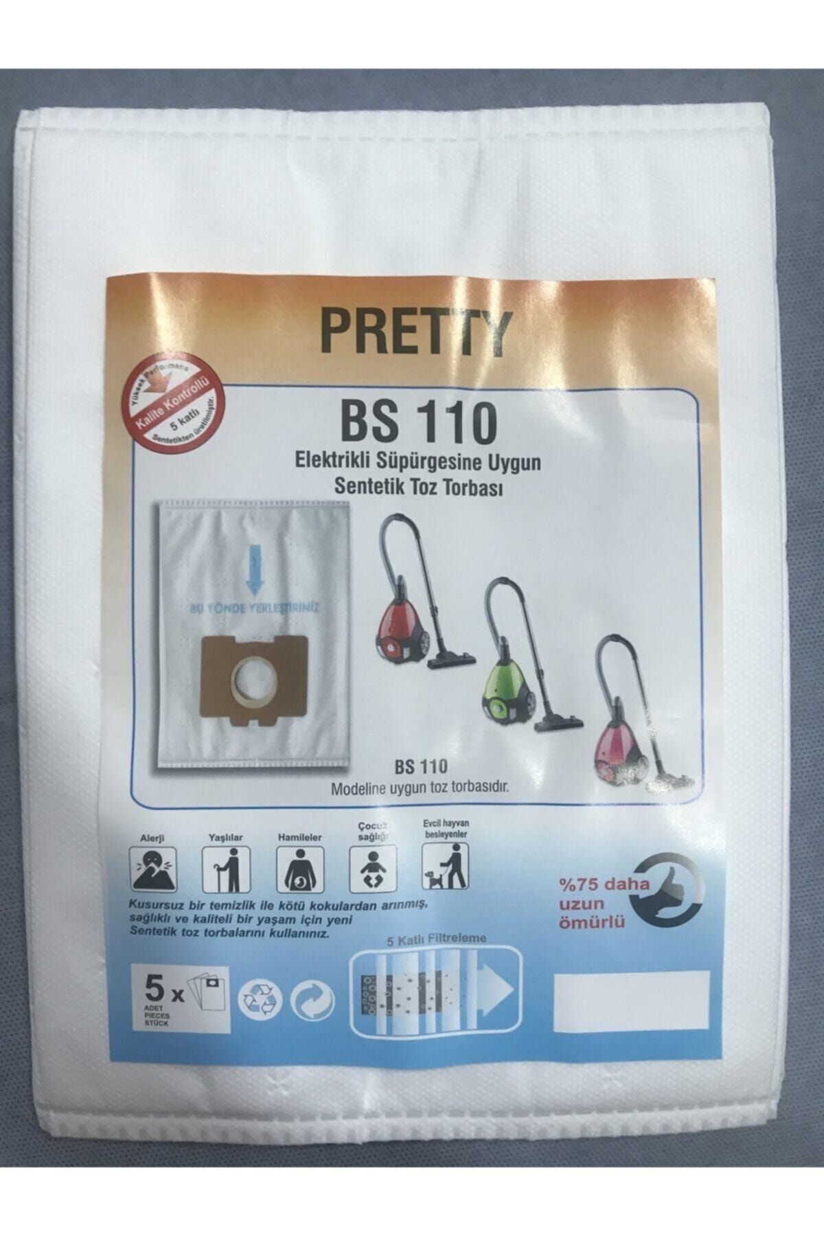 NETAVANTAJ Pretty Bez Torba 5 Adet Bs 110 Modeli Için Uyumlu