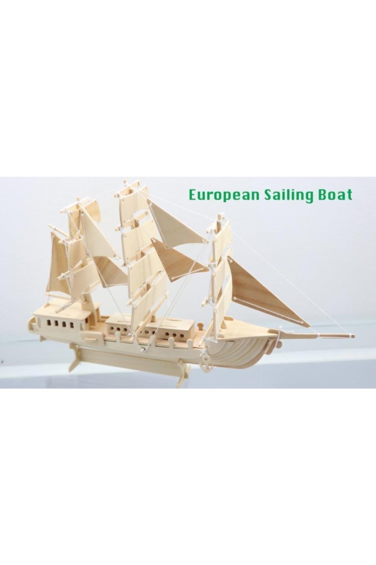 Çağrı 3d Ahşap Maket Puzzle Avrupa Yelkenli Teknesi 76 Parça Maket