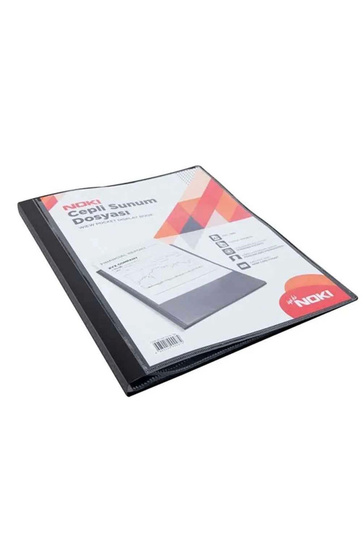 Noki-A4 Black Presentation File - Pocketed and 20 Sheets 2
