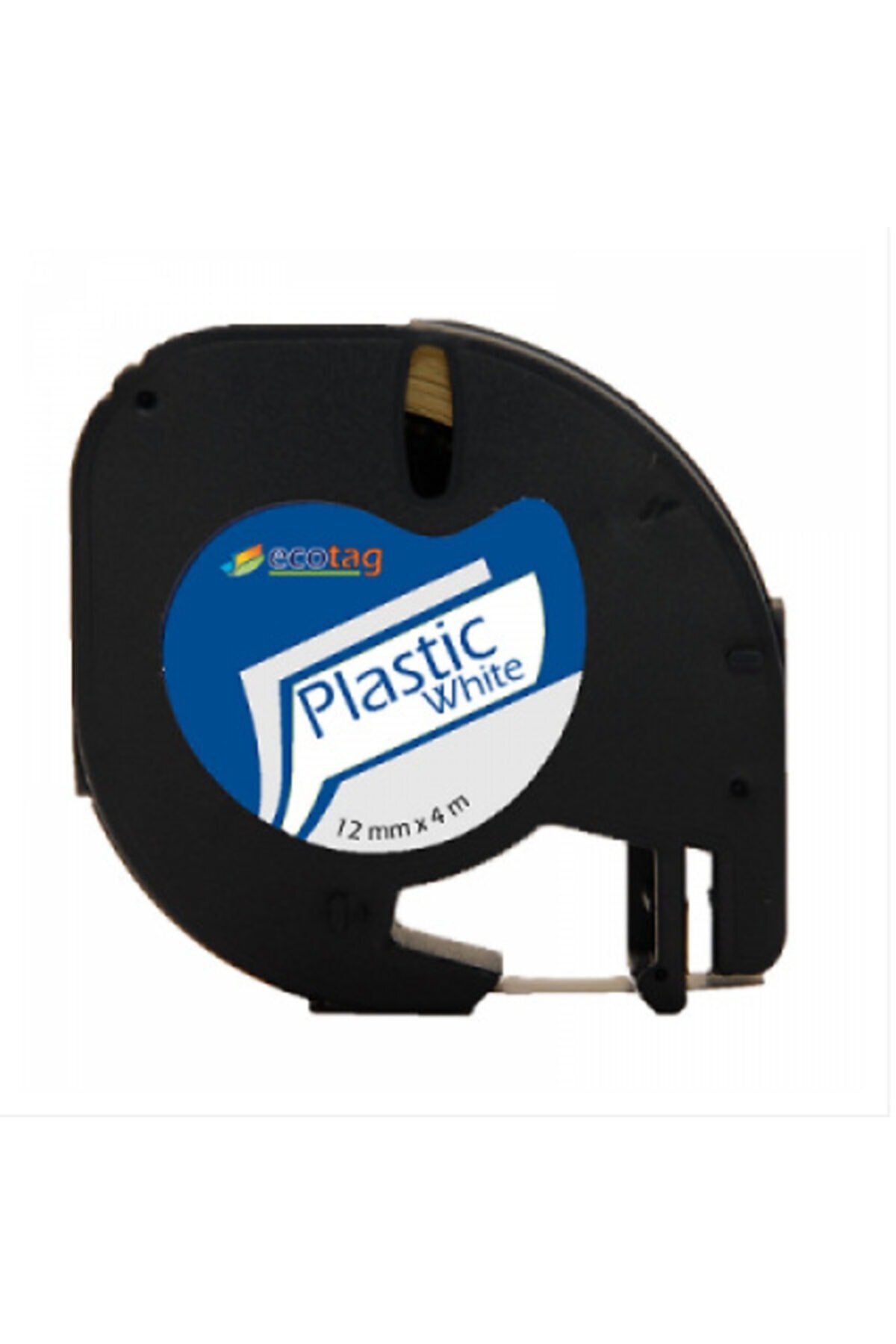 Genel Markalar Ecotag Dymo Letratag Muadil Plastik Şerit 12mm x 4mt Beyaz