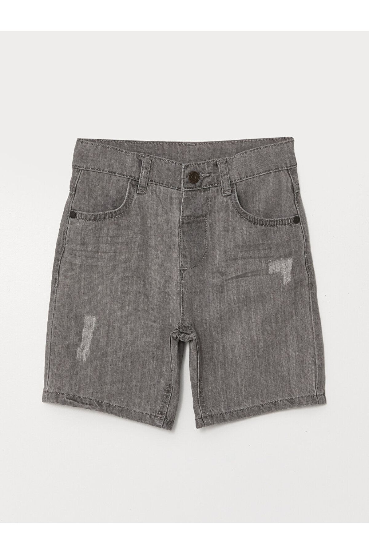 LC Waikiki Pantaloni Scurți Din Jean Pentru Bebeluși Lcw - Model De Bază Cu Talie Elastică Femeie - 3–4 years