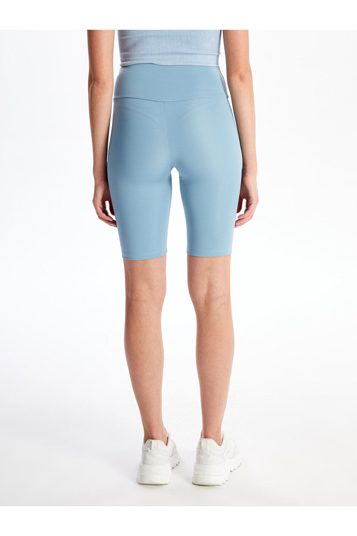 LC Waikiki-LCW Femei - Pantaloni scurți uni, cu talie elastică, cu o formă extra strânsă 4
