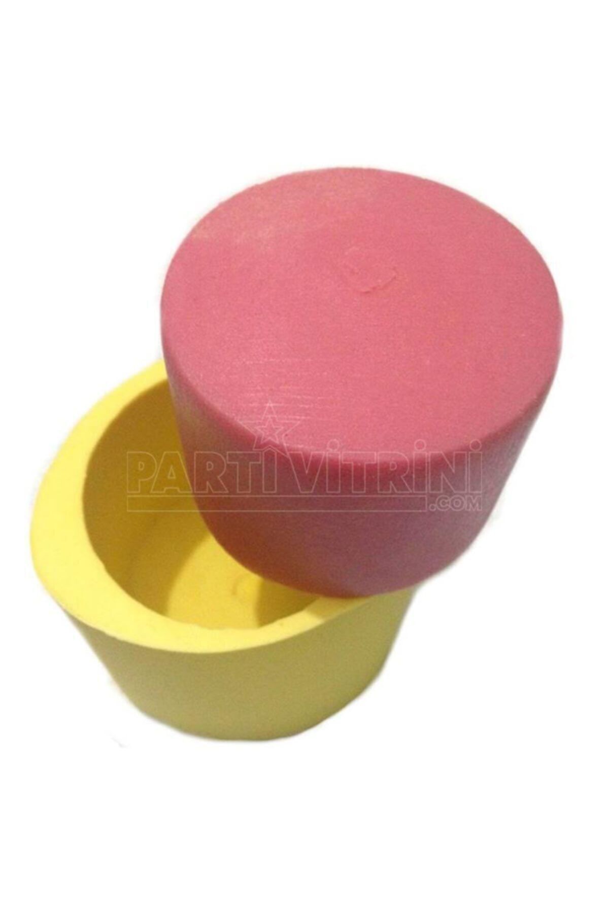 Partivitrini Silindir Şeklinde Silikon Mum Kalıbı 6x6x5 Cm