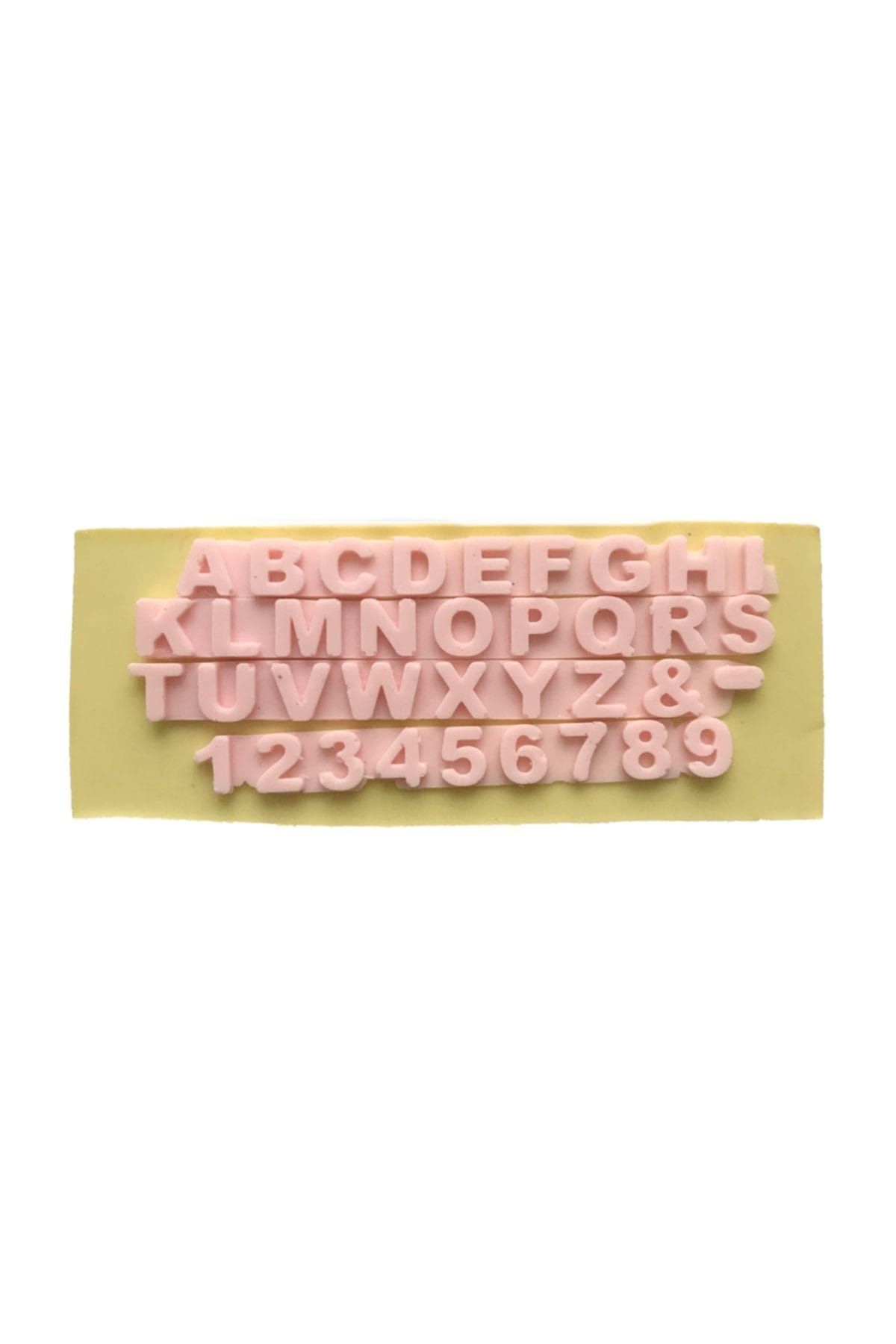Partivitrini Harfler Ve Rakamlar Şeklinde Silikon Pasta ve Seker Hamuru Kalibi 1,5x1,5x0,5 cm