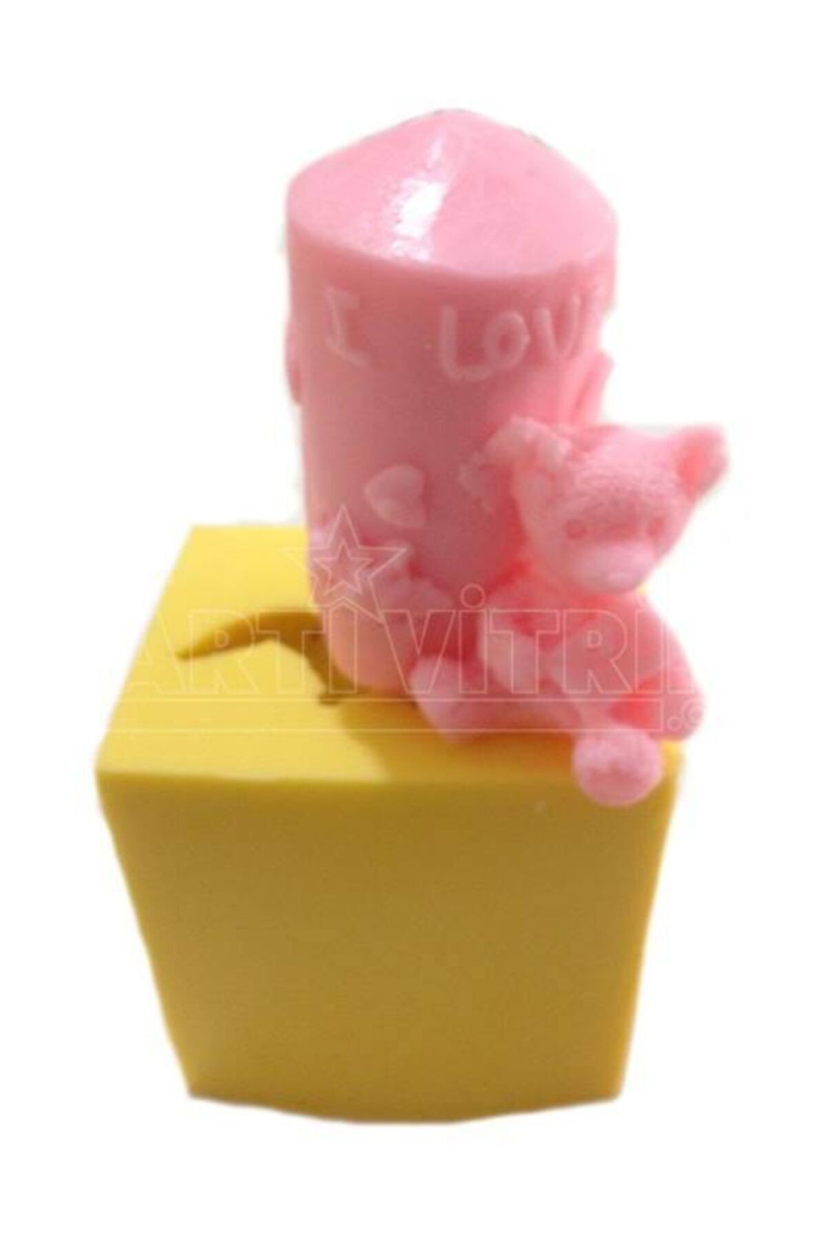 Partivitrini Ayıcıklı I Love You Silikon Mum Kalıbı 7x4x8 Cm 7x4x8 Cm