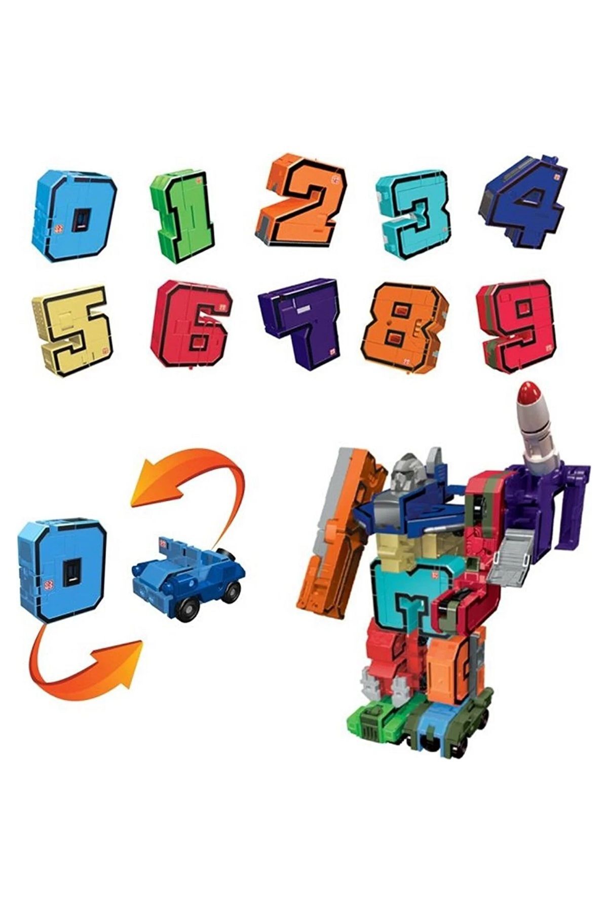 n*6様 naru-naru_TYO – From Multi Transfor Tower Toys Pocket Morphers Dönüşebilen Numaralar 10'lu Set Hepsini