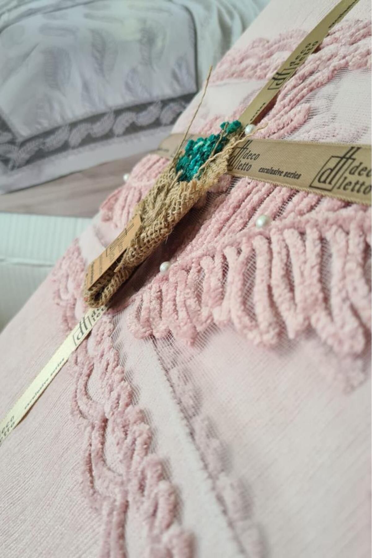 سرویس روتختی  صورتی Çeyiz Diyarı | CD442410 اورجینال - تصویر 3