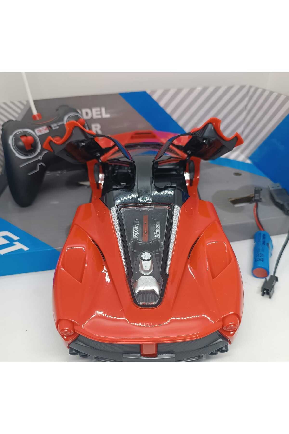 Uzaktan Kumandalı Şarjlı Araba Kapıları Açılan Full Fonksiyon Ferrari 27 Cm Yüksek Kalite