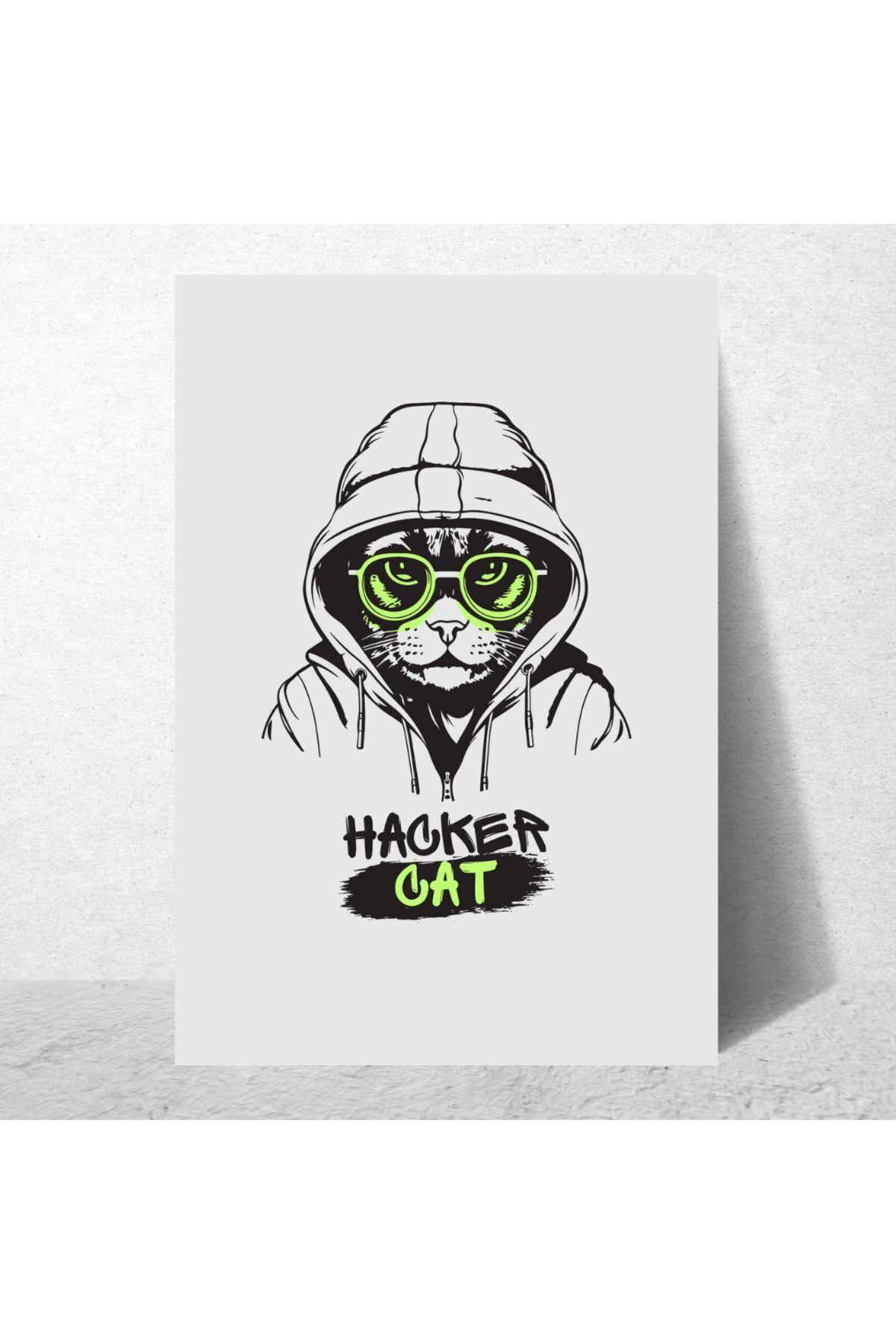 BACKCLAS-2-Pack Hacker Cat Poster Frameless 33 X 48 cm 1