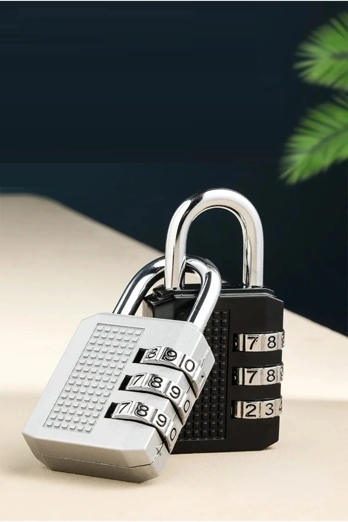 Genel Markalar 2 Adet 3 Şifreli Asma Kilit Bavul Valiz Ofis Dolap Çanta Güçlü Güvenlik Şifreli Küçük Kilit XLK409