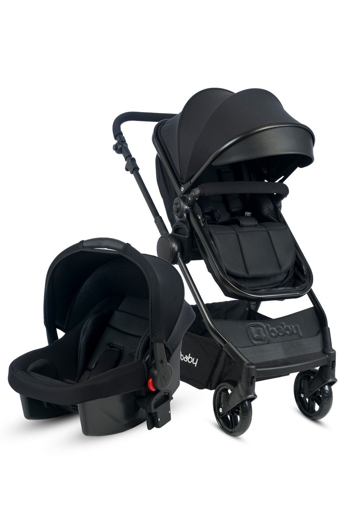 4 Baby - Cool Siyah Travel Sistem Bebek Arabası Seyahat Sistem (PUSET) Siyah AB 482-4