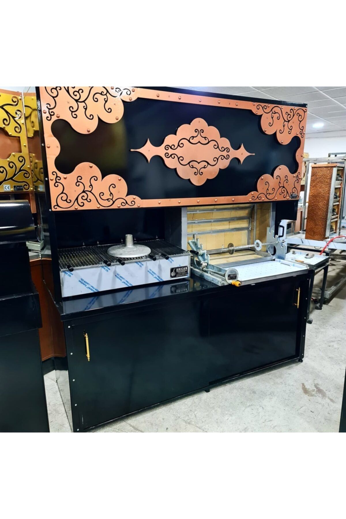 Yatık Döner Cağ Kebap Ocağı Ve Kömürlü Mangal 3