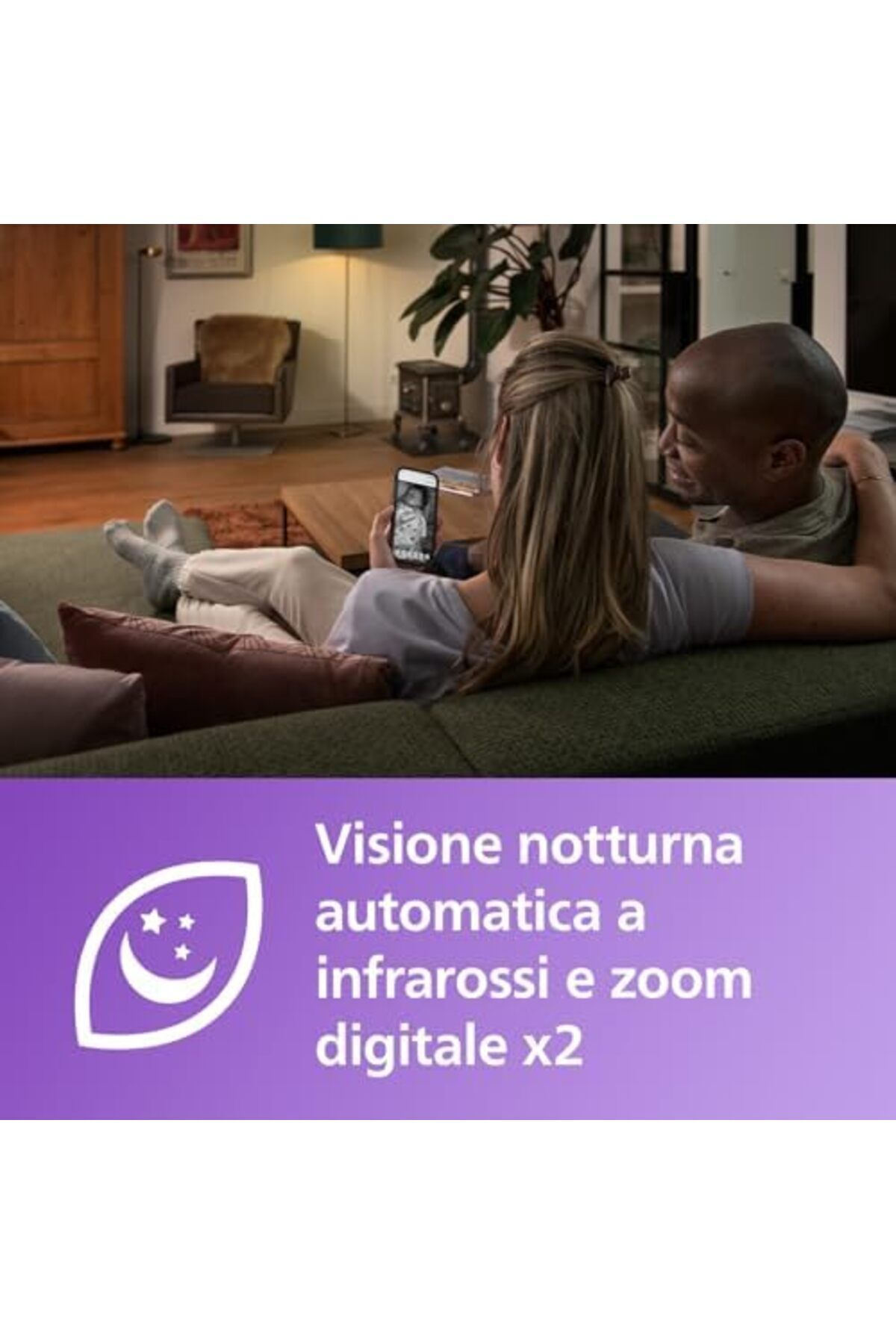 Philips Avent Bağlantılı Bebek Kamerası, Uygulama, Ses, x2 Yakınlaştırma, Gece Görüşü fotoğrafı 4 (önizleme)