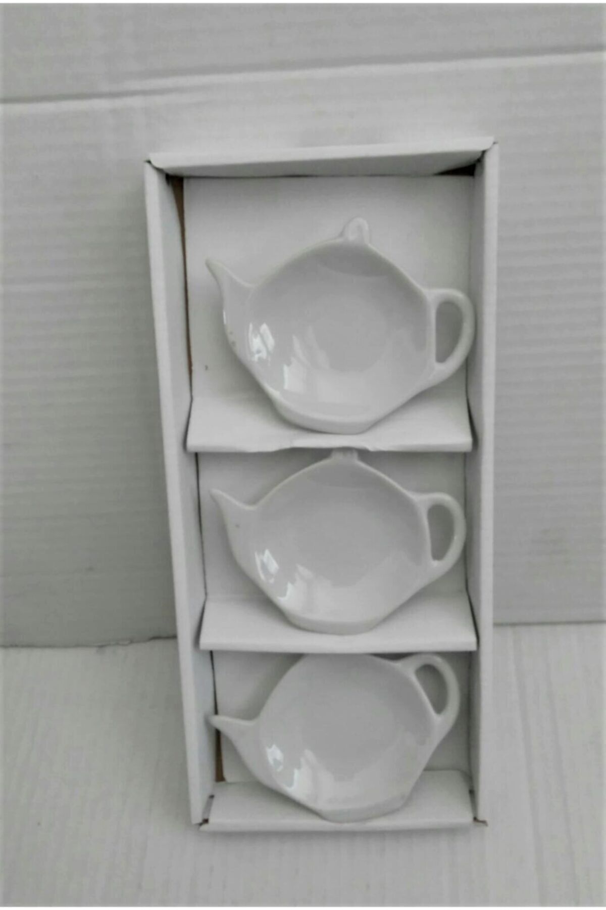 LEVA HAUSE Leva Porselen Süzgeç Altlığı Demlik 3'lü