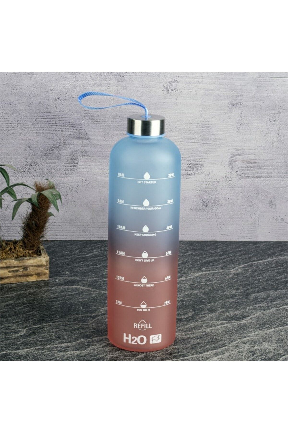 قمقمه ورزشی فلاسک شیشه ای 1000 میل H2O