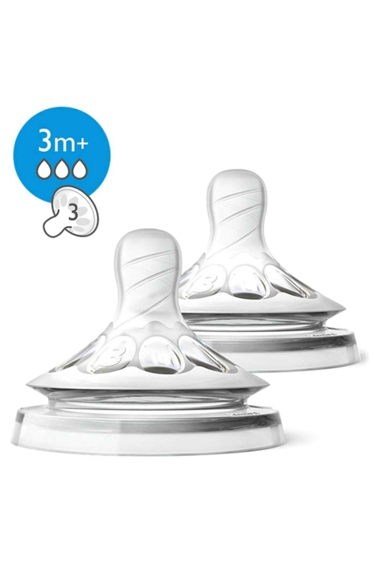 Philips Avent Avent Natural 2'li Biberon Emziği Orta Akış 3+ay