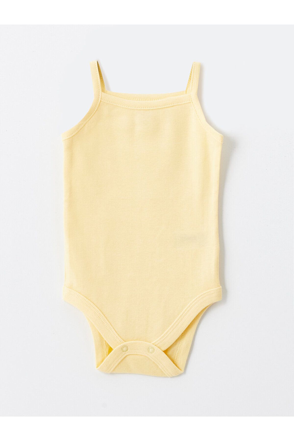 LC Waikiki-LCW 3-teiliges Träger-Body-Set für Babys – quadratischer Kragen mit Druckknöpfen 3