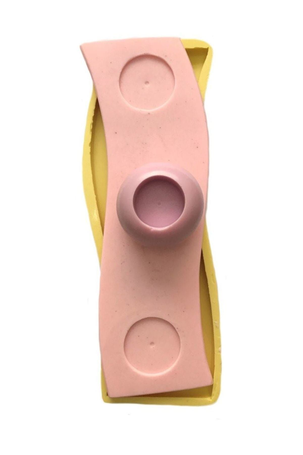 Partivitrini 3'lü Silikon Mum Tabanlık Kokulu Taş Ve Sabun Kalıbı 30x6x1 Cm 30x6x1 cm