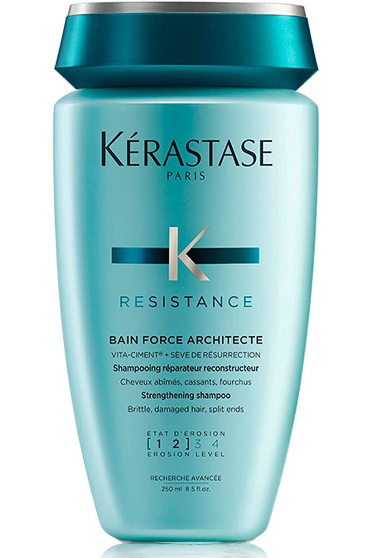 شامپو ضخیم کننده مو 250 میلی لیتری Resistance Bain Force Architecte Architecte CYT9794665522 Kerastase