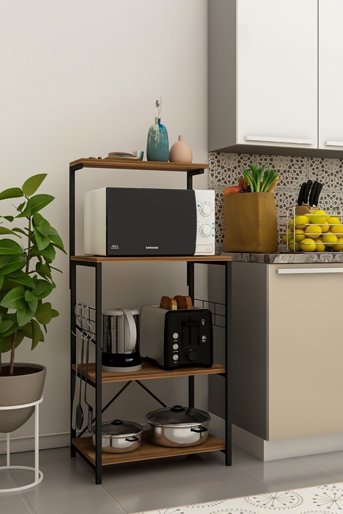 mormanya Moka Çok Amaçlı Dolap Mutfak Bangosu Mikrodalga Fırın