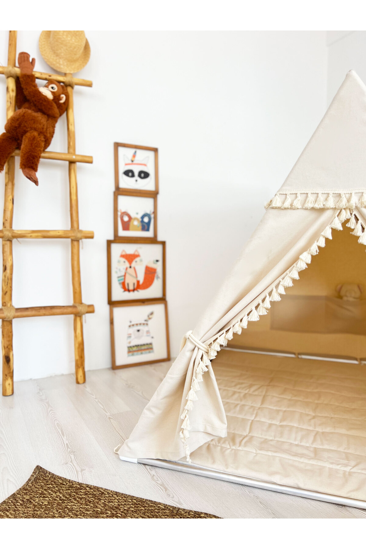 PAMUKA Kamp Çadırı Boho & Oyun Halısı fotoğrafı 5 (önizleme)