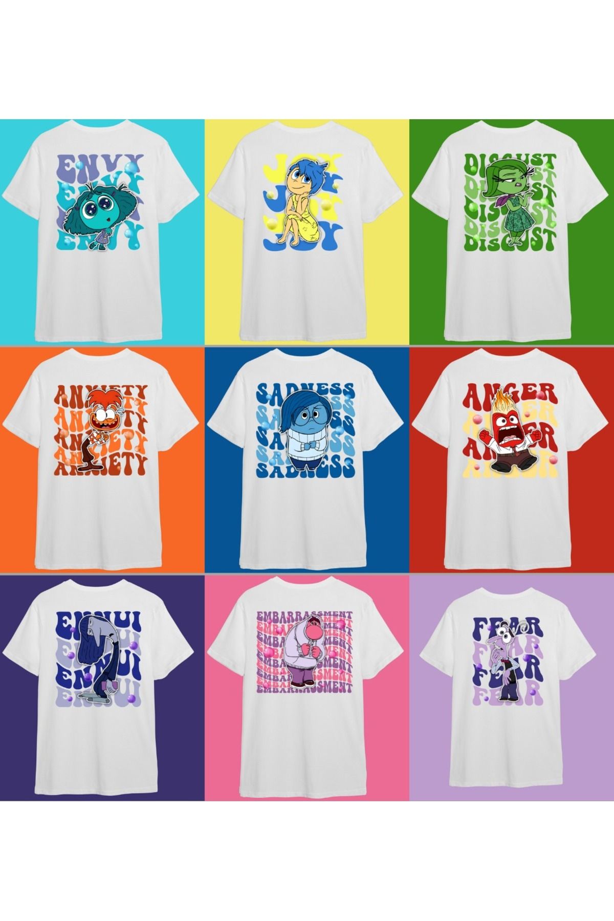 Touz Moda-Unisex T-shirt - Reverse Face and Characters Printed 2