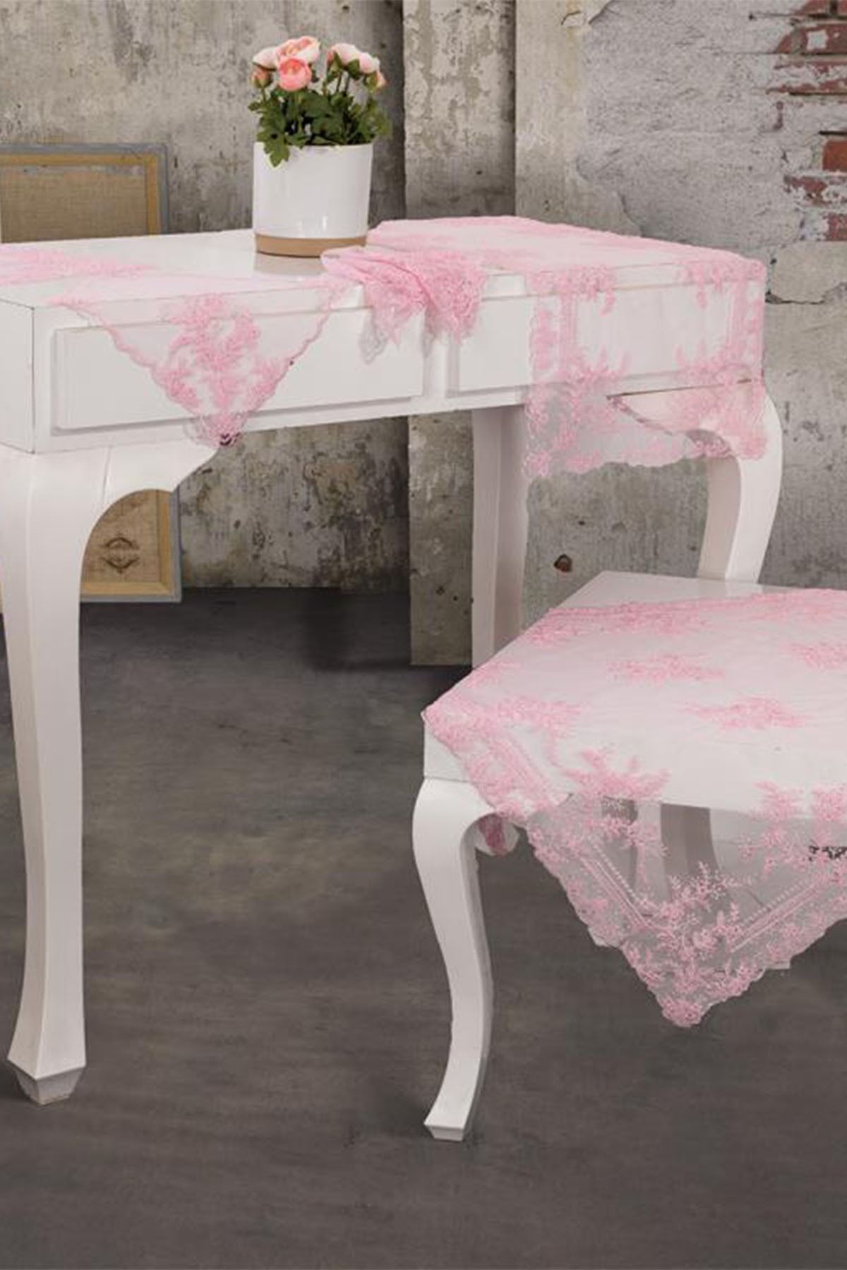 French Mary Living Room Set 16 Pieces Pink