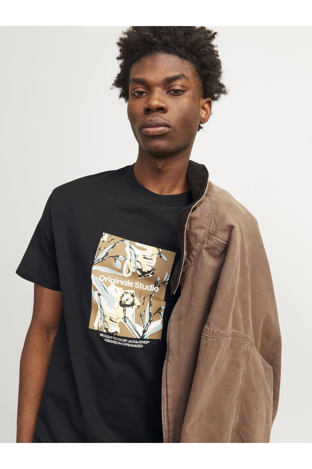 تیشرت مردانه مشکی جک اند جونز | J&J 12256717 اورجینال - تصویر 2