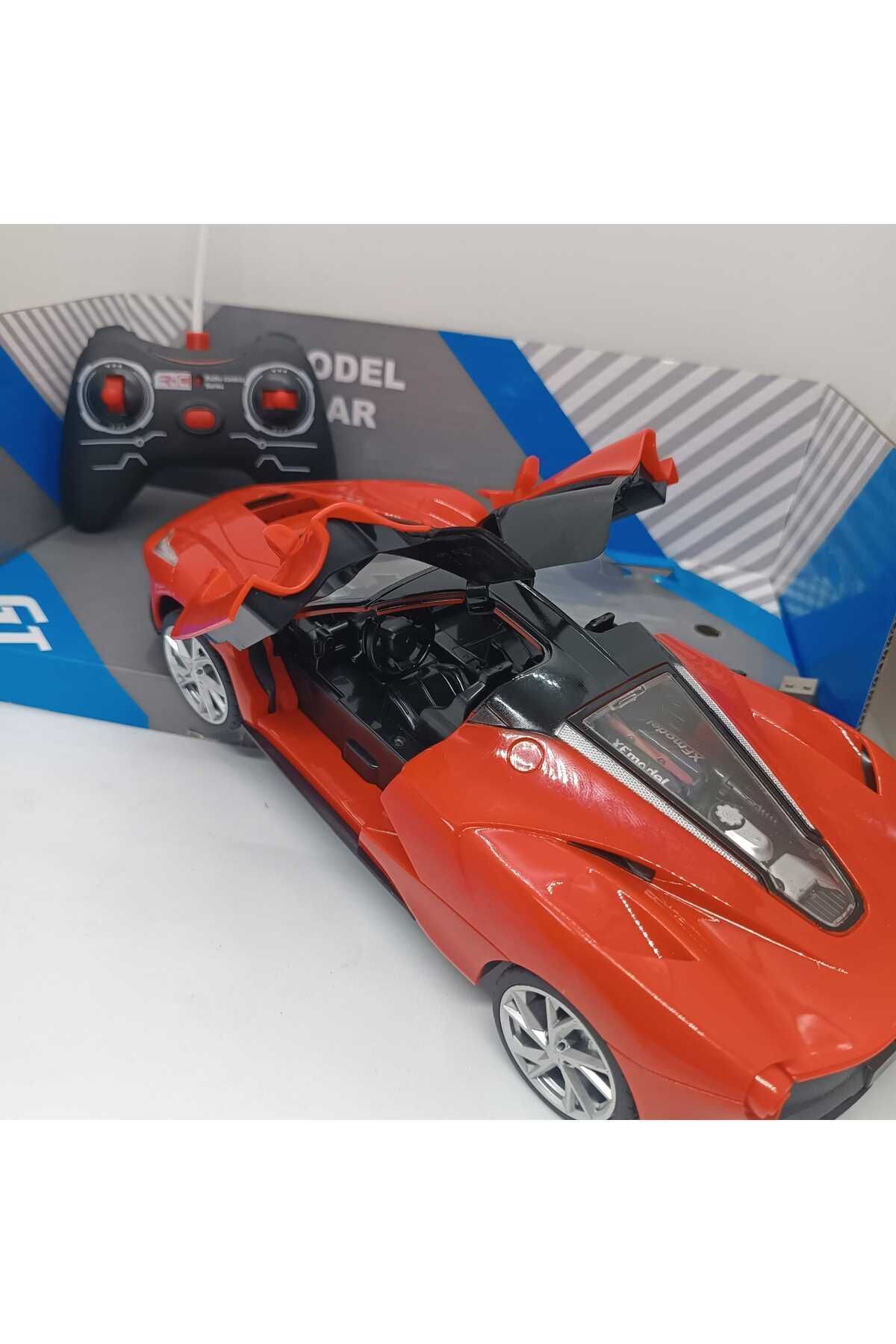 Uzaktan Kumandalı Şarjlı Araba Kapıları Açılan Full Fonksiyon Ferrari 27 Cm Yüksek Kalite