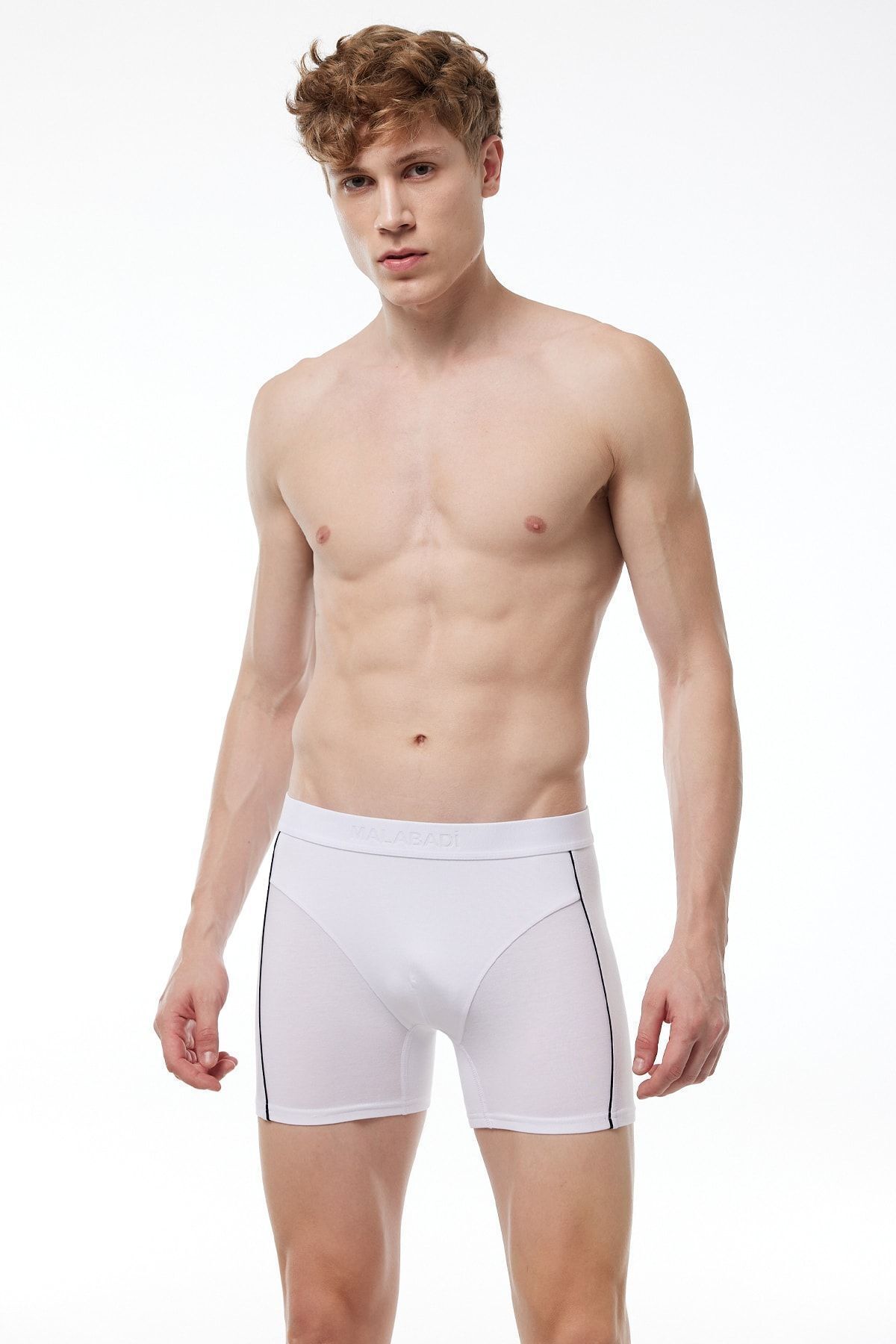 Malabadi-Men's White Piping Modal Boxer 017 2