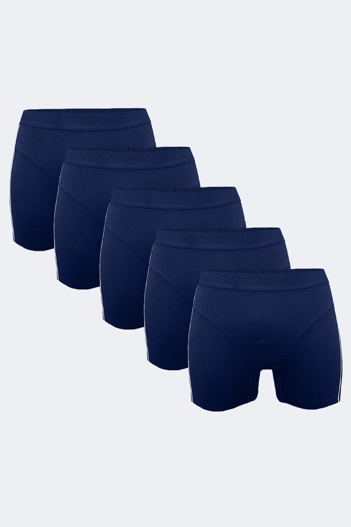 Erkek Lacivert 5 Li Paket Biyeli Modal Boxer 5mb017