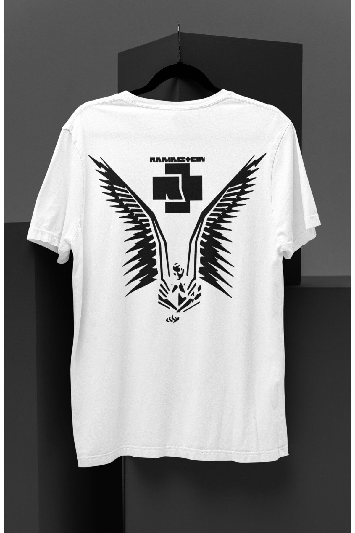 Fuddy Moda-Tricou Rammstein unisex supradimensionat - Imprimat pe spate, model muzica rock 2