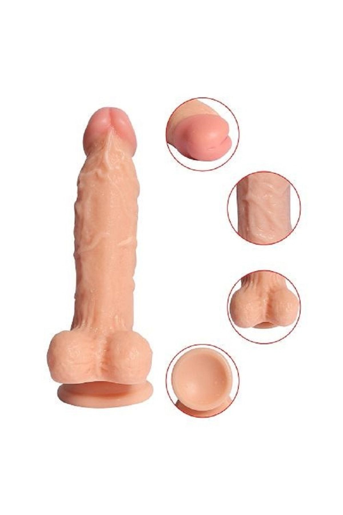 Özelmağaza Süper Gerçekçi Realistik Penis Vajinal ve Anal Dildo 17 cm 3