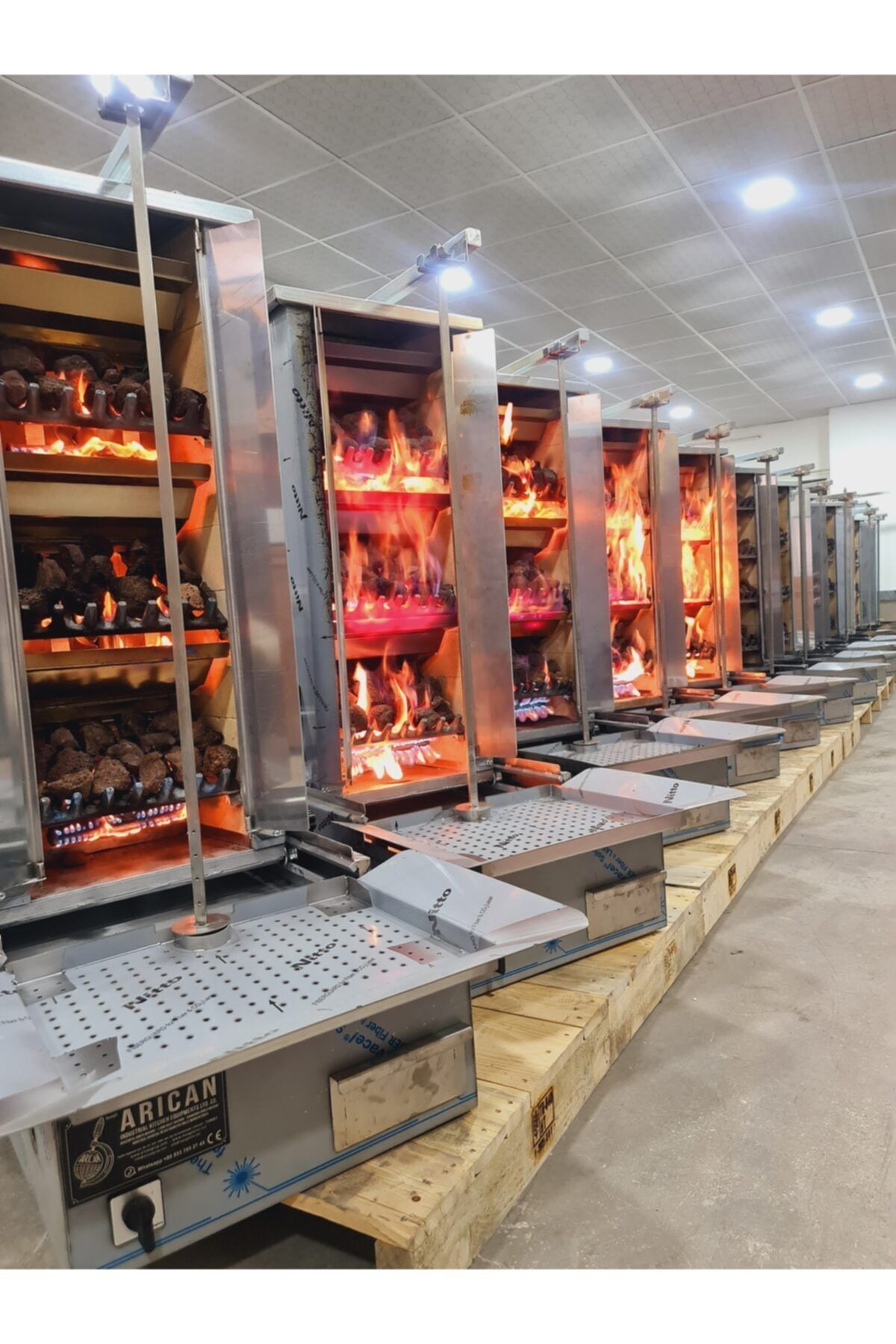 Gazlı Kömürlü Lav Taşlı Dik Döner Ocakları Arican 5