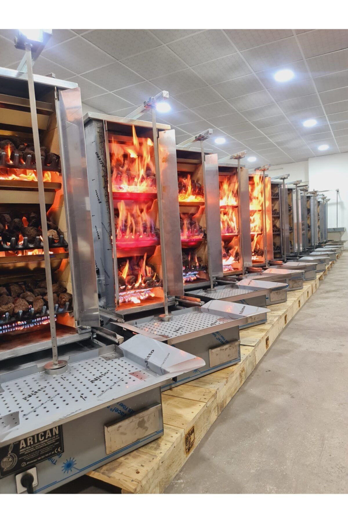 Gazlı Kömürlü Lav Taşlı Dik Döner Ocakları Arican