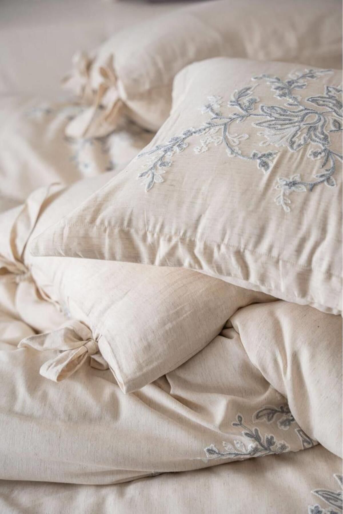 سرویس روتختی دو نفره  بژ اکوکاتنEcocotton | 8684170000000 اورجینال - تصویر 4