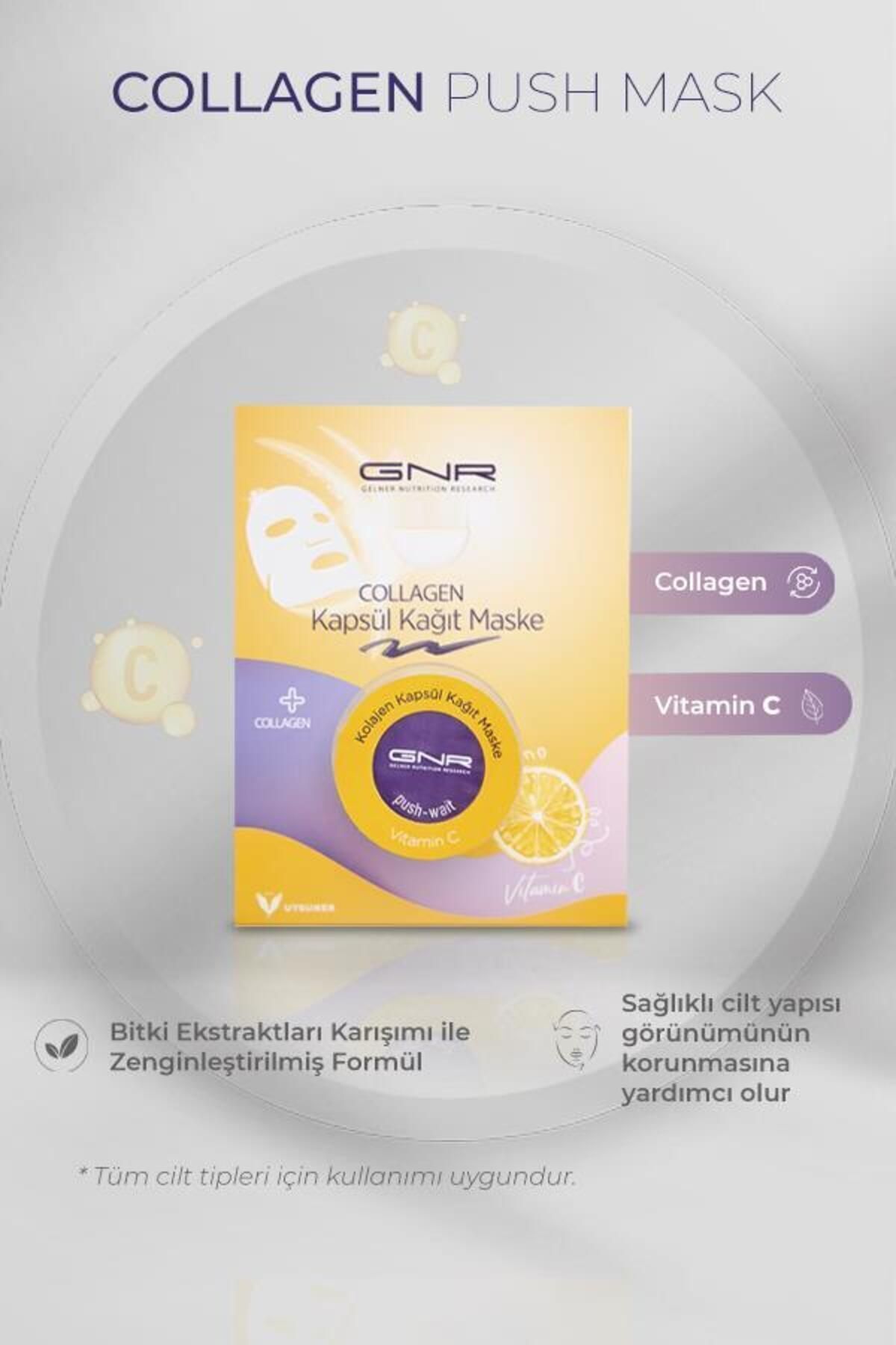 ماسک کاغذی کپسولی حاوی کلاژن ویتامین C (1 عدد) GNR GELNER NUTRITION RESEARCH