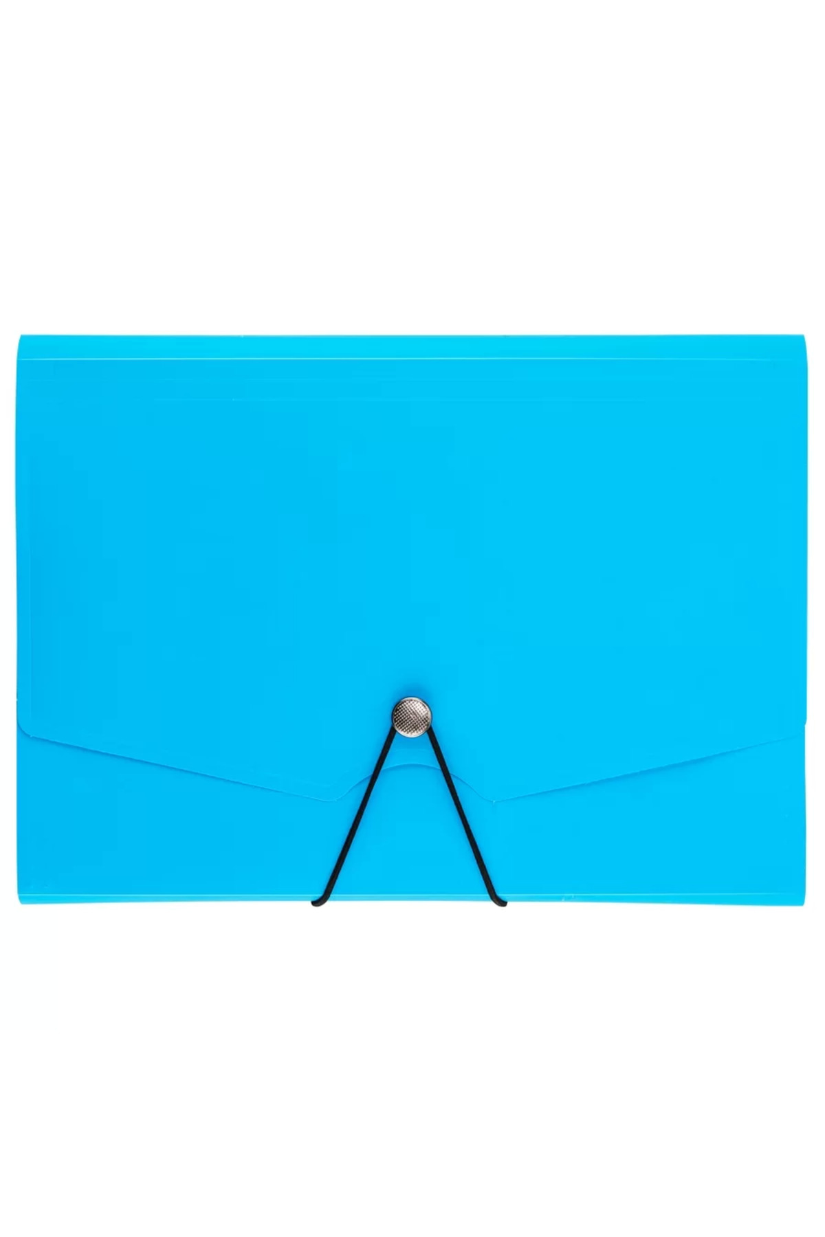 Genel Markalar Körüklü Dosya 13 Cepli  Lastikli A4 Şeffaf Mavi