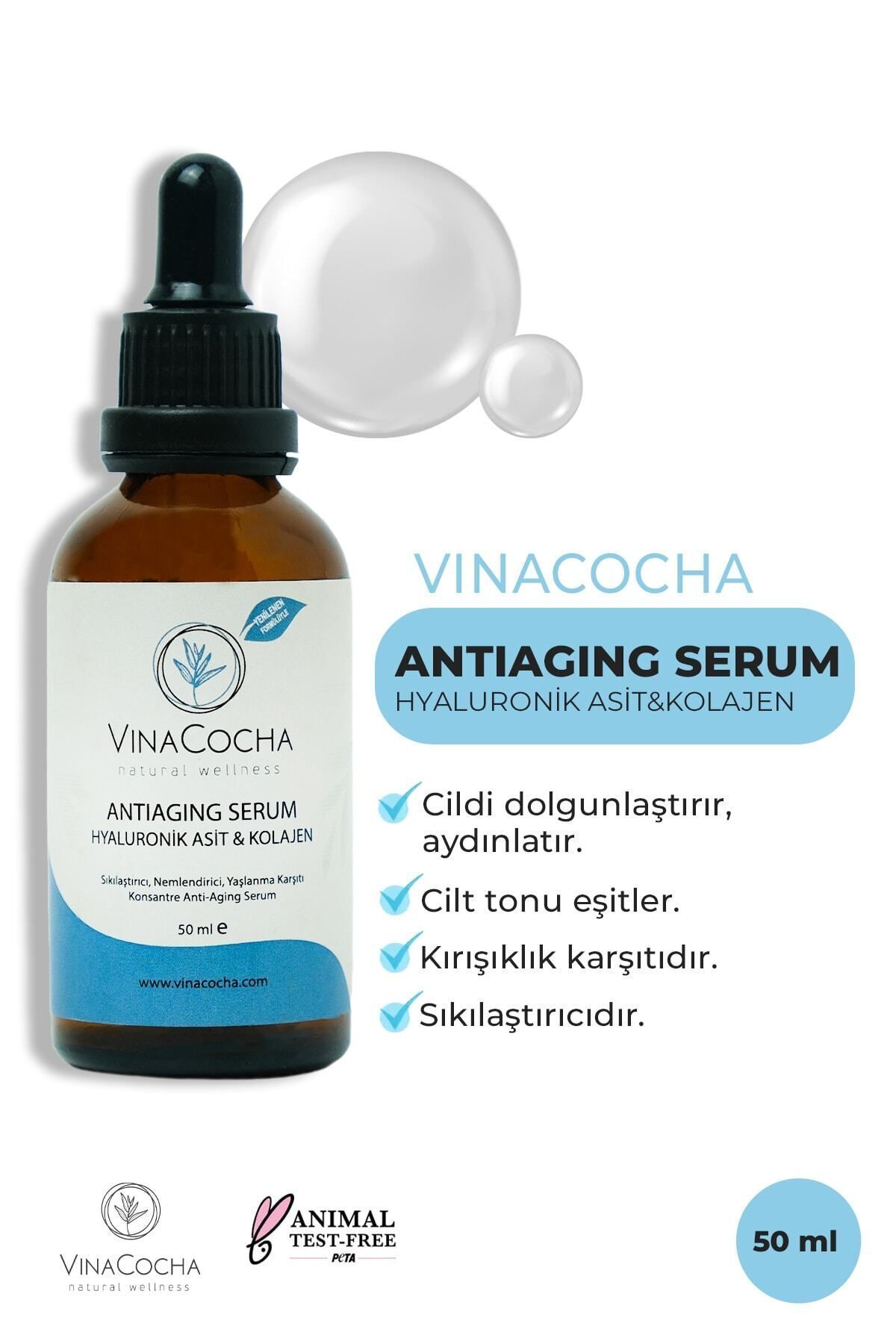 سرم مرطوب کننده ضد پیری و ضد چروک لک 30 میلی لیتری Vinacocha