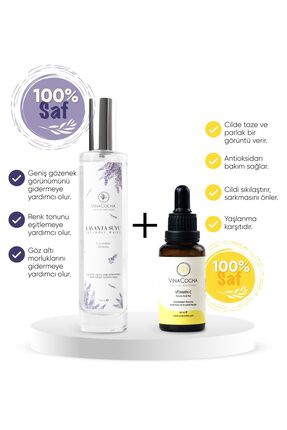 Vinacocha C Vitamini Serum 30 ml & %100 Saf Lavanta Suyu 100 ml Aydınlatıcı K...