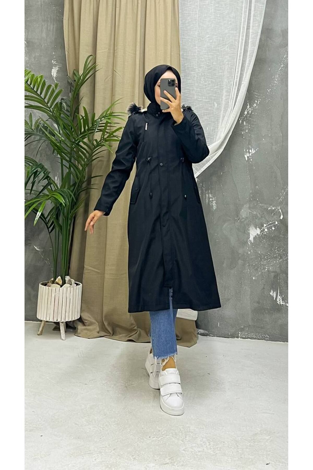 Vibeys Collection İçi Kürklü Ve Su Geçirmez Kadın Kışlık Mont