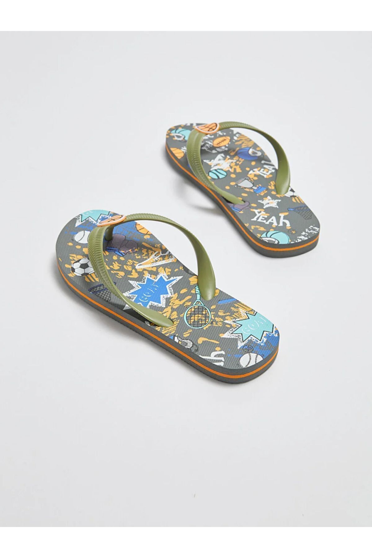 LC Waikiki-Papuci de plajă pentru băieți - LCW STEPS Printed, Flip Flops 5