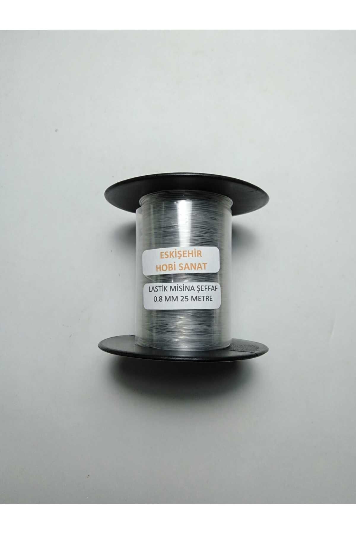 0.8 Mm Şeffaf Lastik Misina 25 Metre Esnek Lastikli Bileklik Tesbih Ipi Misinası