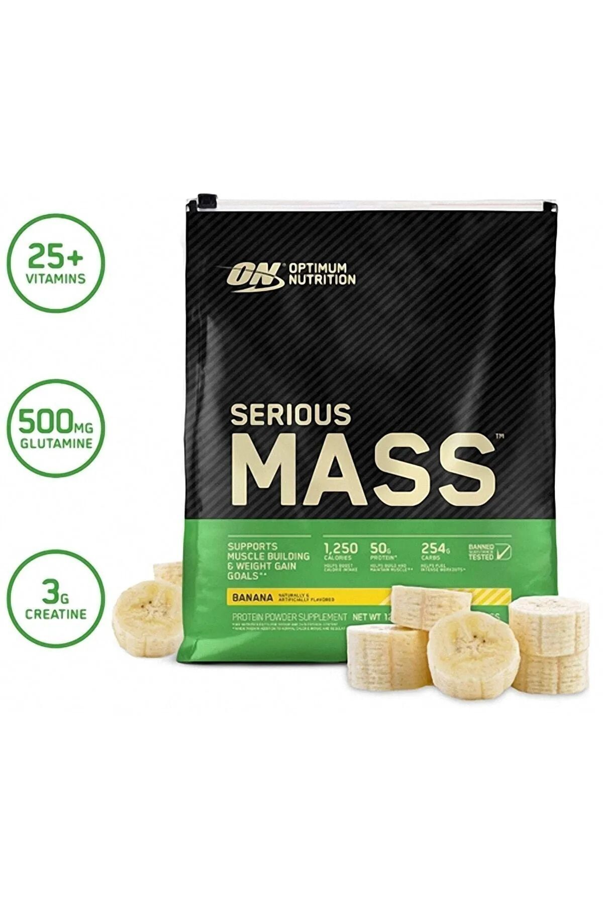 ON Optimum Nutrition Karbonhidrat Tozu Mass Gainer 5450 Gr Muz aromalı